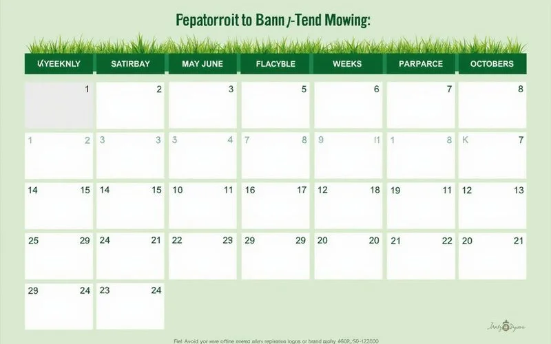 Connecticut lawn mowing frequency calendar by month