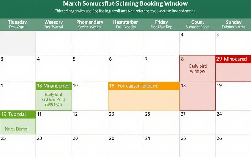 Calendar showing March-April booking window for Connecticut spring cleanup
