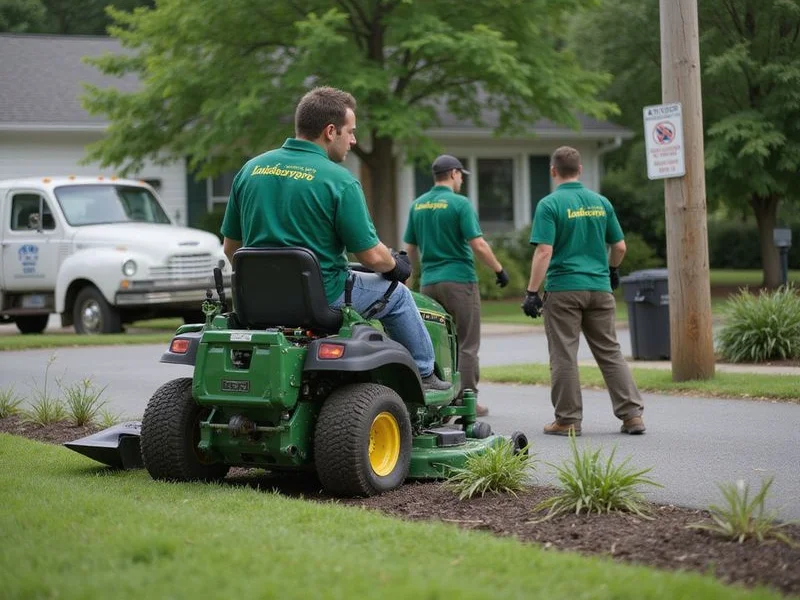 Newington Landscaping Pros crew at work